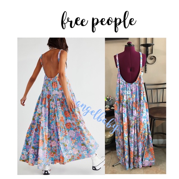 Free People Park Slope Maxi Dress in Bluebell Combo! - Picture 12 of 16
